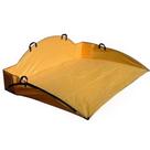 Cleanup Tarp EZ Leaf Hauler para gramados e jardins, laranja de 4'x6'