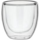 CLEAR XÍCARA CAFÉ 6x7x7cm 80ml BOROSILICATO TRANSP PAREDE DUPLA