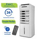 Climatizador Ar Frio 4 Em 1 Ventilador Umidificador Purificador Controle 5 Litros