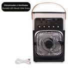Climatizador e Ventilador de Ar Portátil 10W LED Bivolt Recarregável com Tanque de Água 500ml Preto Climatizador e Ventilador de Ar Portátil 10W LED Bivolt Recarregável com Tanque de Água 500ml Preto