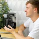Climatizador Ventilador Mini Ar Condicionado Umidificador Purificador Preto Refrigeração Refresca