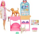 Clínica de animais Fashion Doll Barbie Quick Gypsum com acesso.