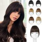 Clip In Bangs YBYMCAI Cabelo humano real marrom escuro Clip In Bangs YBYMCAI Cabelo humano real marrom escuro