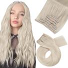 Clip in Hair Extensions Moresoo Blonde Human Hair 40cm