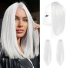 Clip in Hair Volumizer REECHO 30 cm, 2 peças para mulheres, prata