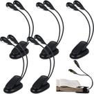 Clip on Reading Light Retisee com bateria USB/AAA de duas cabeças