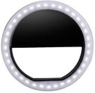Clipe Anel Led Luz Selfie Para Celular - Preto