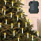 Clipe de bateria LED String Lights BSGlobal 6m 30 LED Flameless Warm White