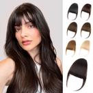 Clipe de cabelo Bangs EINAEY Brown Black Real Human Hair para mulheres