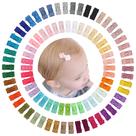 Clipe de cabelo CÉLLOT 90 peças, mini laços de fita de gorgorão de 3 cm