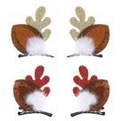 Clipe de cabelo de Natal WLLHYF Xmas Reindeer Antler Hairpin 4 peças