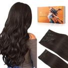 Clipe de cabelo em extensões DOORES Dark Brown 150g 22 polegadas