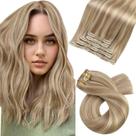 Clipe de cabelo em extensões Moresoo Blonde 30 cm 80 g 5 unidades Clipe de cabelo em extensões Moresoo Blonde 30 cm 80 g 5 unidades