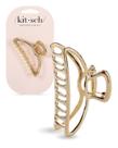 Clipe de Cabelo Kitsch Gold Metal Large - Para Mulheres