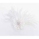 Clipe de cabelo Lillian Rose White Marabu Feather 6cm