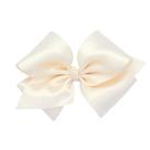 Clipe de cabelo Wee Ones Small French Satin Bow Ecru Knot Clipe de cabelo Wee Ones Small French Satin Bow Ecru Knot