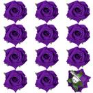 Clipe de cabelo Yilloog Rose Flower 7 cm roxo escuro (pacote com 12)