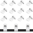 Clipe de cabo Wire Clamp Rierdge R-Type 10,4 mm com parafusos 50 unidades Clipe de cabo Wire Clamp Rierdge R-Type 10,4 mm com parafusos 50 unidades