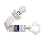 Clipe de chupeta Chicco Universal Two in One cinza/branco