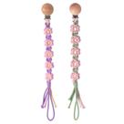 Clipe de chupeta Symbolife Daisy Macrame Cotton 30 cm feito à mão Clipe de chupeta Symbolife Daisy Macrame Cotton 30 cm feito à mão