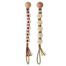 Clipe de chupeta Symbolife Daisy Macrame, suporte de madeira 30cm Clipe de chupeta Symbolife Daisy Macrame, suporte de madeira 30cm