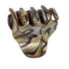 Clipe de garra de cabelo francês Amie Belle Onyx Silver Grey Celulóide Clipe de garra de cabelo francês Amie Belle Onyx Silver Grey Celulóide