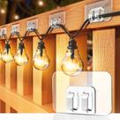 Clipe de montagem String Light Galetcy, pacote com 100 unidades, impermeável