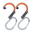 Clipe de mosquetão GEAR AID HEROCLIP Mini Orange, pacote com 2