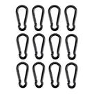 Clipe de mosquetão Spring Snap Hook 12 peças - M4 4 cm 50 kg preto Clipe de mosquetão Spring Snap Hook 12 peças - M4 4 cm 50 kg preto