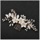 Clipe de pente de cabelo de casamento SWEETV Bridal Crystal Gold Accessory Clipe de pente de cabelo de casamento SWEETV Bridal Crystal Gold Accessory