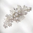 Clipe de pente de cabelo SWEETV feito à mão com strass para casamento nupcial Clipe de pente de cabelo SWEETV feito à mão com strass para casamento nupcial