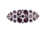 Clipe de presilha de cabelo Faship Gorgeous Purple Strass Crystal