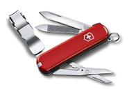 Clipe de unhas Victorinox 580 com 8 funções para várias ferramentas - vermelho