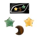 Clipe de ventilação para carro ORIESSE Moon Stars Natural Stone 3 unidades