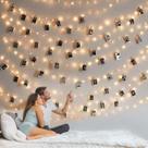 Clipe fotográfico String Light BRYUBR 33Ft 100LED Fairy Lights com clipes
