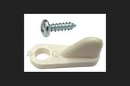 Clipe giratório de tela plana Barton Kramer Nylon White Hardware