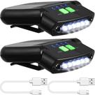 Clipe LED Cap Lights Mudder em USB recarregável à prova d'água x2 Clipe LED Cap Lights Mudder em USB recarregável à prova d'água x2