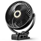 Clipe portátil para ventilador Koonie 10000mAh com lanterna LED de 8"