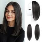 Clipe volumizador de cabelo em REECHO, 30 cm, 2 peças, para mulheres, de preto