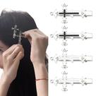 Clipes de cabelo Ancnoz Cross Halloween Goth Women Girls, conjunto de 4 Clipes de cabelo Ancnoz Cross Halloween Goth Women Girls, conjunto de 4