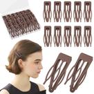 Clipes de cabelo BESARME Brown Snap Metal Hair Barrettes x36