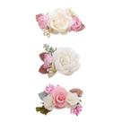 Clipes de cabelo Cherrboll, conjunto de 3 peças de laço floral para bebês e meninas