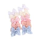 Clipes De Cabelo Com Laço De Strass Multicoloridos 10 Peças, Grampos De Cabelo De Veludo Para Bebês
