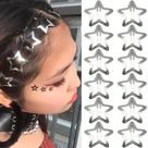 Clipes de cabelo GKETN Star 12 peças de metal prateado de 4,1 cm para meninas