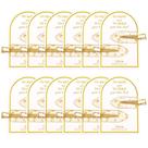 Clipes de cabelo Jelyne No Bend No Crease Gold Glitter 24 unidades