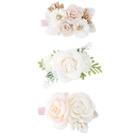Clipes de cabelo OOSAKU Baby Floral Bow, conjunto leve de 3 peças