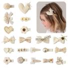 Clipes de cabelo panpinmama Toddler, 20 peças, laços de cabelo para bebês e meninas
