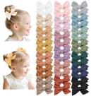 Clipes de cabelo Prohouse Baby Girl Alligator Bows, conjunto de 40 unidades