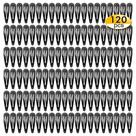 Clipes de cabelo SWSTINLING Metal Snap Black, pacote 120, 4,7 cm de comprimento