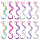 Clipes de cabelo Unicorn MTLEE Princess Curly Hair Extensions x12